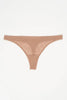 Else Betty bronze beige mid/low rise thong, shown flat on plain white background.